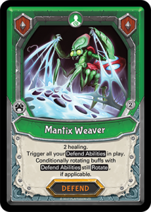 Mantix Weaver (Nature - Defend - Rare) - Lightseekers Mythical