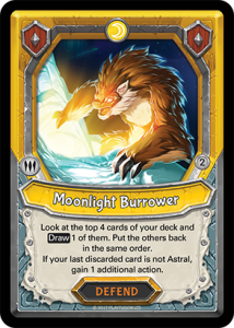 Moonlight Burrower (Astral - Defend - Rare) - Lightseekers Mythical